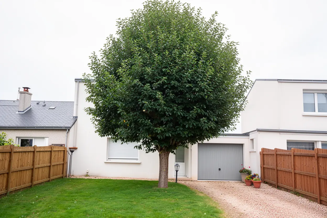 Allée dégagée après taille sanitaire à Coulaines