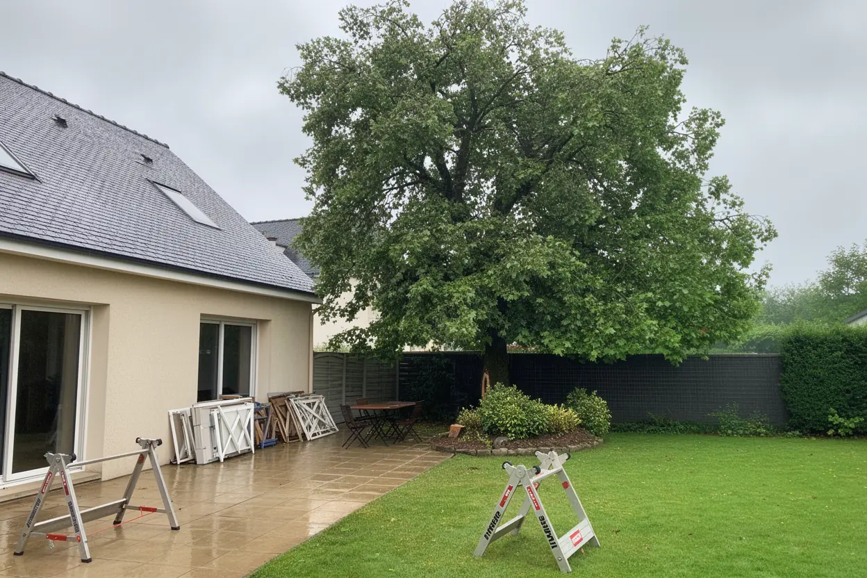 Arbre sécurisé après démontage urgent d’une branche à Arnage